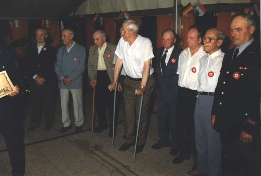 Ehrung verdienter Feuerwehrmänner 1989